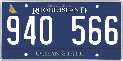 RI license plate 940566