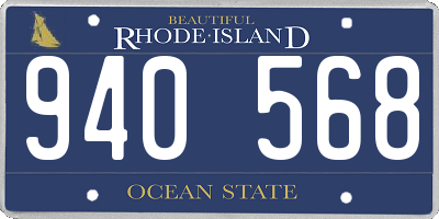 RI license plate 940568