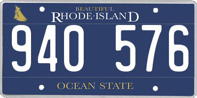 RI license plate 940576