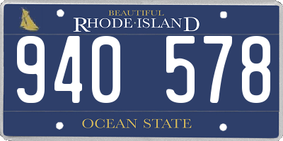 RI license plate 940578
