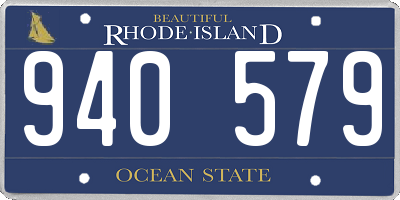 RI license plate 940579