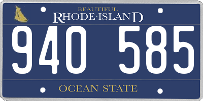 RI license plate 940585