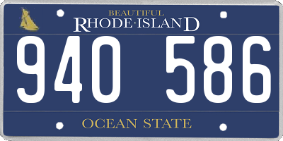 RI license plate 940586