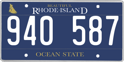 RI license plate 940587