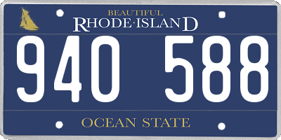 RI license plate 940588