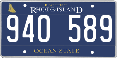 RI license plate 940589