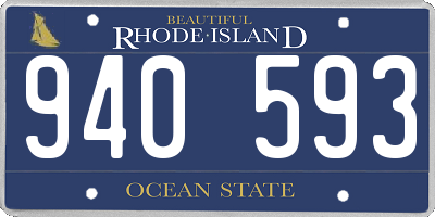 RI license plate 940593