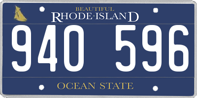 RI license plate 940596
