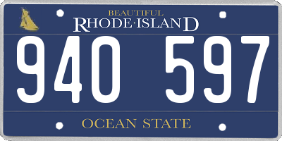 RI license plate 940597