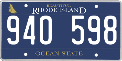 RI license plate 940598