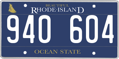 RI license plate 940604