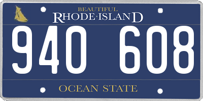RI license plate 940608