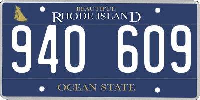 RI license plate 940609