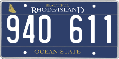RI license plate 940611