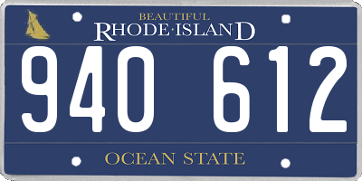 RI license plate 940612