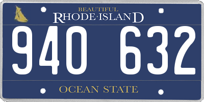 RI license plate 940632