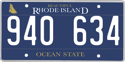 RI license plate 940634