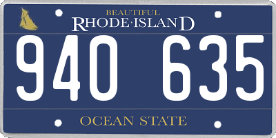 RI license plate 940635