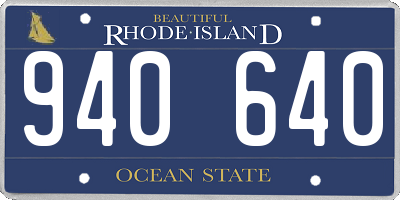 RI license plate 940640