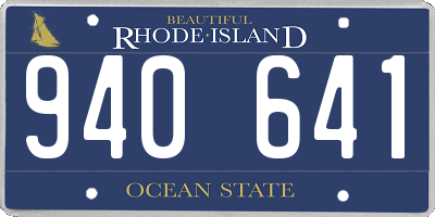 RI license plate 940641