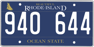 RI license plate 940644