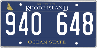 RI license plate 940648