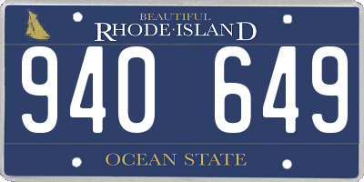 RI license plate 940649