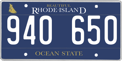 RI license plate 940650