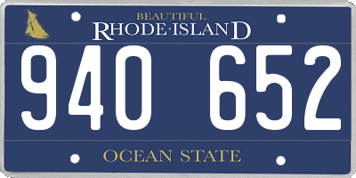 RI license plate 940652