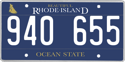 RI license plate 940655