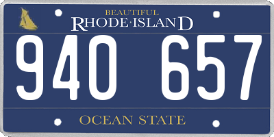RI license plate 940657