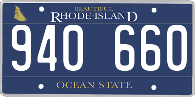 RI license plate 940660