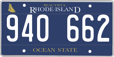 RI license plate 940662