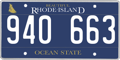 RI license plate 940663