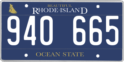 RI license plate 940665