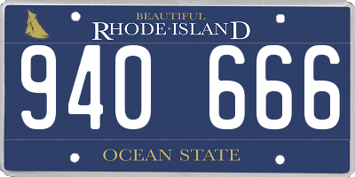 RI license plate 940666