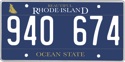 RI license plate 940674