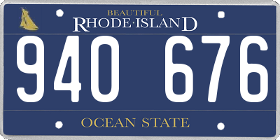 RI license plate 940676