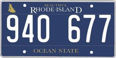 RI license plate 940677