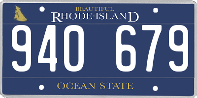 RI license plate 940679