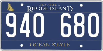 RI license plate 940680