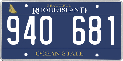 RI license plate 940681