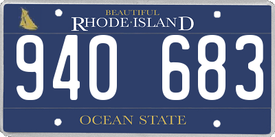 RI license plate 940683
