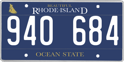 RI license plate 940684