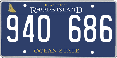 RI license plate 940686