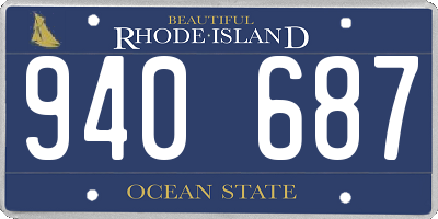 RI license plate 940687
