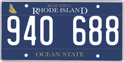 RI license plate 940688