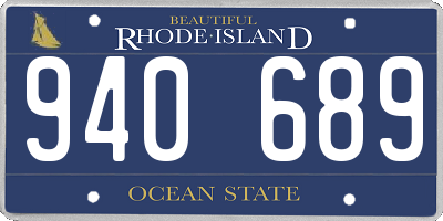 RI license plate 940689