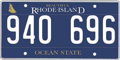 RI license plate 940696