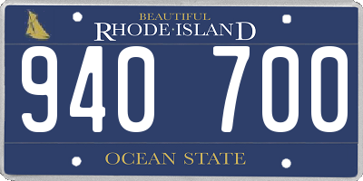 RI license plate 940700